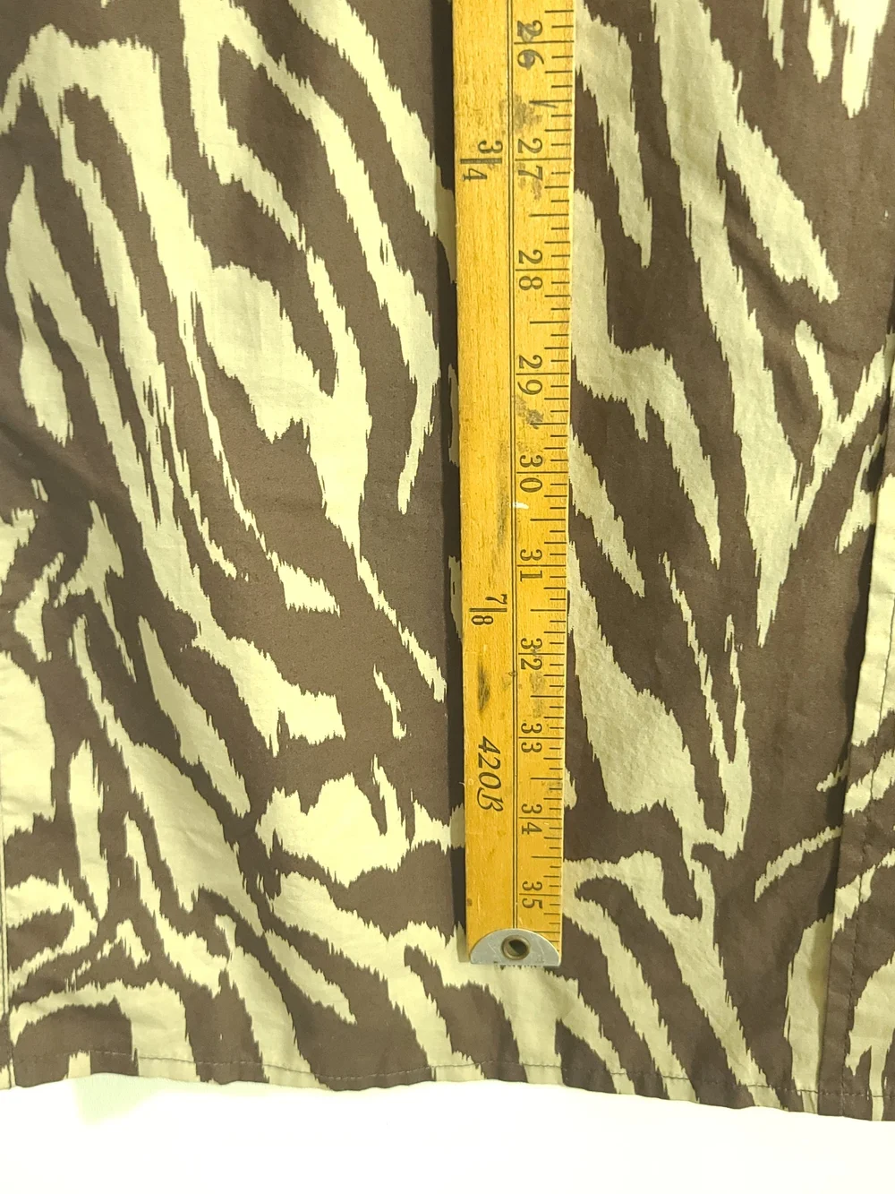 Michael Kors Tan and Brown Zebra Print Midi Shirt Dress